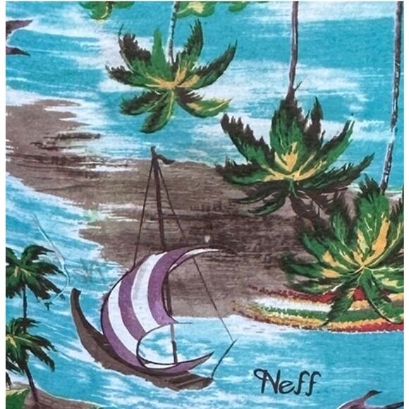 Hawaiian Cropped Baby Tee SMALL Y2K Coconut Girl Unique Tropical CheekyMontana - Picture 2 of 6